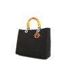 Dior Lady Dior large model handbag in black canvas - 00pp thumbnail