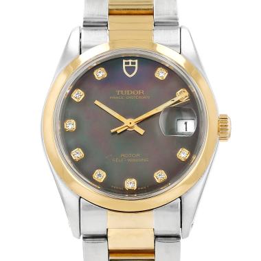 Reloj Tudor Oyster Prince de oro chapado y acero Circa 2000