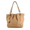 Tod's shopping bag in beige grained leather - 360 thumbnail
