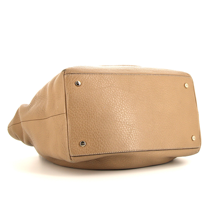 Shopping bag Tod's in pelle martellata beige - Detail D4