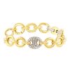 Pomellato bracelet in yellow gold,  white gold and diamonds - 00pp thumbnail