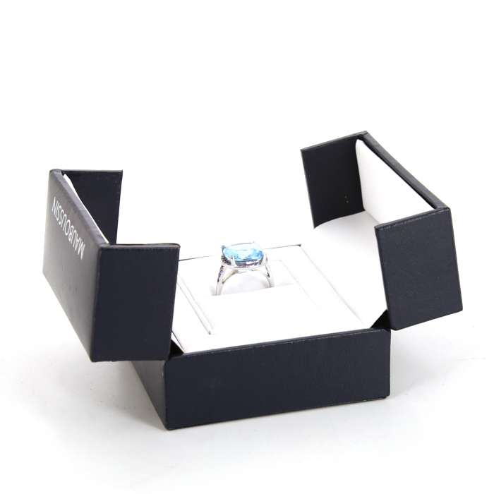 Sortija Mauboussin Couleur d'Amour en oro blanco,  topacio y amatistas - Detail D2