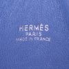 Hermes Bolide 27 cm handbag in blue ostrich leather - Detail D4 thumbnail