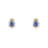 Vintage 1990's earrings in yellow gold,  sapphires and diamonds - 00pp thumbnail