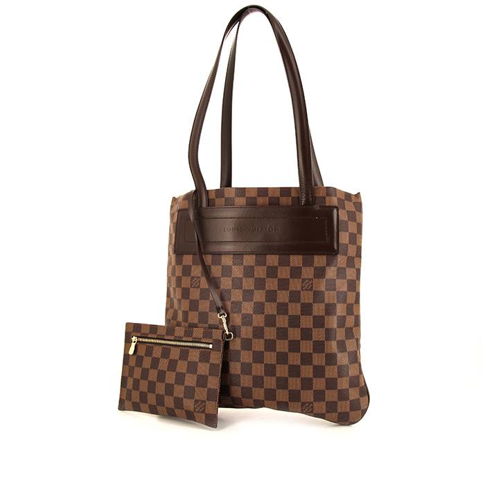 Louis Vuitton Vintage Checkerboard Canvas Shoulder Bag Brown 
