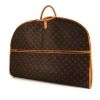 Funda protectora para ropa Louis Vuitton en lona Monogram marrón y cuero natural - 00pp thumbnail