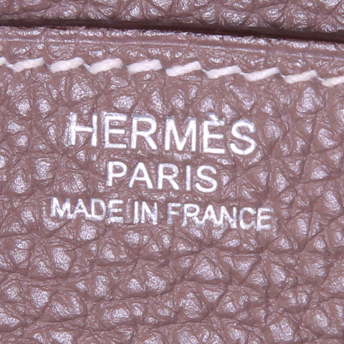 Hermes Birkin 30 cm handbag in etoupe togo leather - Detail D3