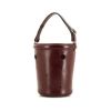 Hermes Mangeoire handbag in burgundy box leather - 00pp thumbnail
