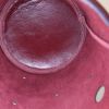 Bolso de mano Hermes Mangeoire en cuero box color burdeos - Detail D2 thumbnail