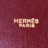 Bolso de mano Hermes Mangeoire en cuero box color burdeos - Detail D3 thumbnail