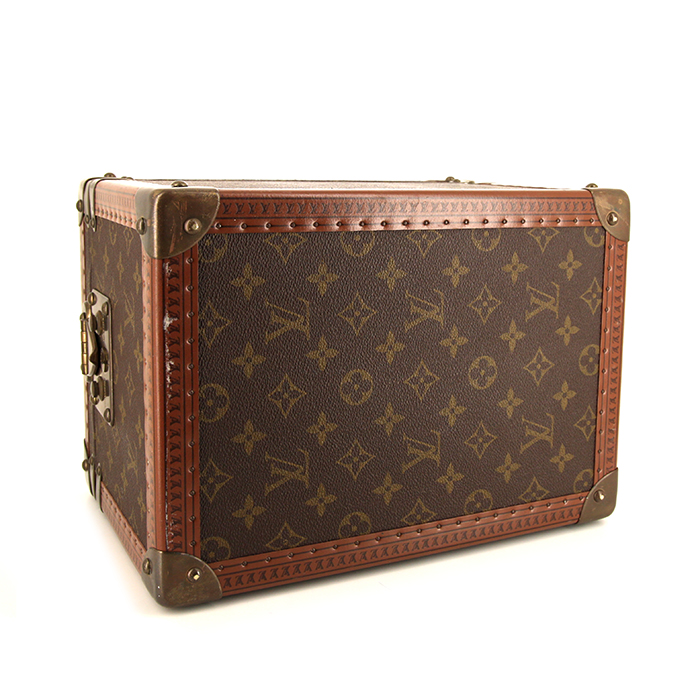 Louis Vuitton Boîte à Pharmacie vanity case in brown monogram canvas and lozine (vulcanised fibre) - Detail D4