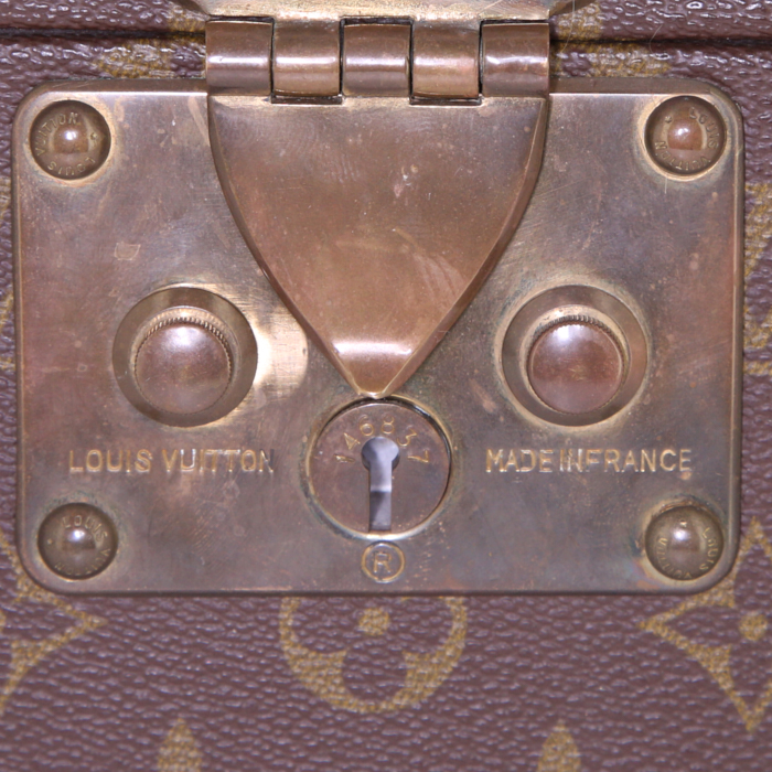 Louis Vuitton Boîte à Pharmacie vanity case in brown monogram canvas and lozine (vulcanised fibre) - Detail D5