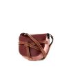 Loewe Gate shoulder bag in pink, burgundy and brown tricolor leather - 00pp thumbnail