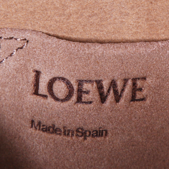 Borsa a tracolla Loewe Gate in pelle tricolore blu verde verde e nera - Detail D4