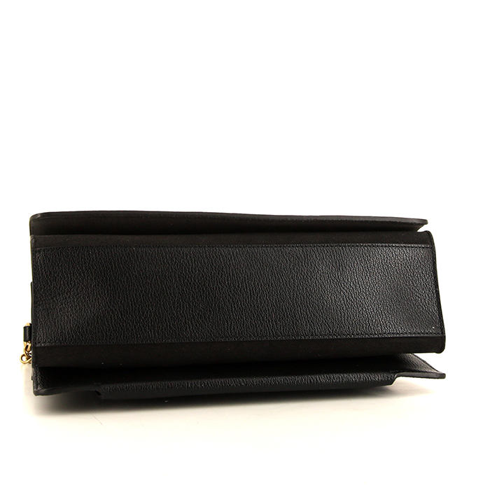 Sac à main Givenchy GV3 en cuir noir et daim noir - Detail D5