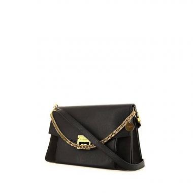 Bolso de mano Givenchy GV3 en cuero negro y ante negro