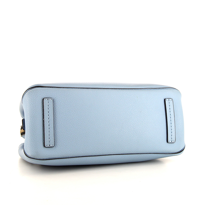 Marc Jacobs handbag in blue grained leather - Detail D5