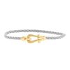 Fred Force 10 small model bracelet in yellow gold and stainless steel - 00pp thumbnail