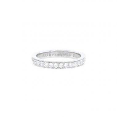 Fred For Love wedding ring in platinium and diamonds