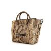 Celine Luggage medium model handbag in beige and brown python - 00pp thumbnail