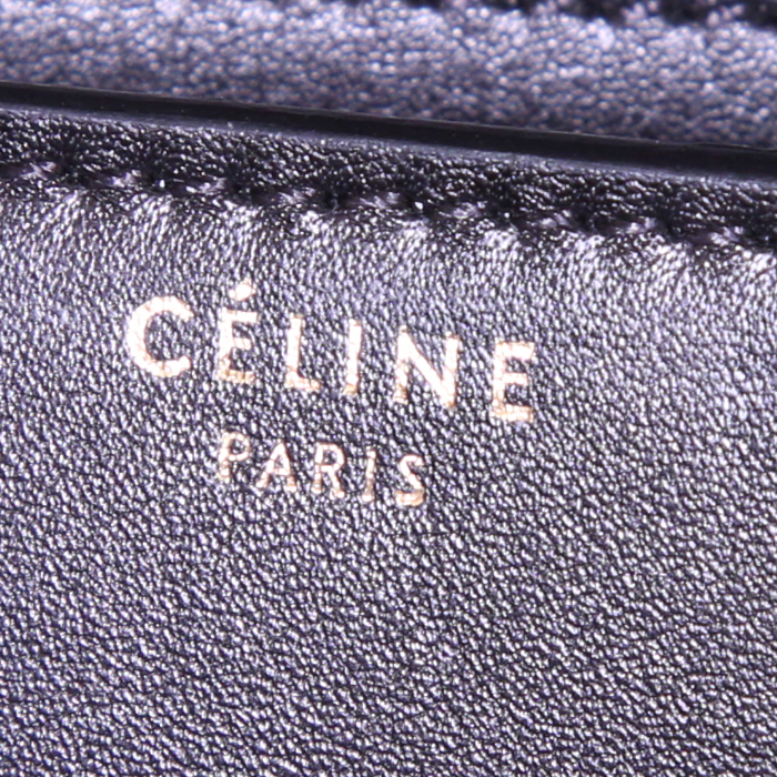 Sac à main Céline Classic Box en cuir matelassé noir - Detail D3