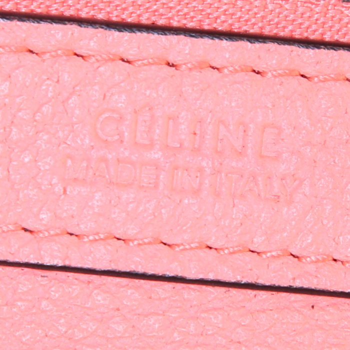 Shopping bag Céline Cabas Phantom in pelle martellata rosa - Detail D3