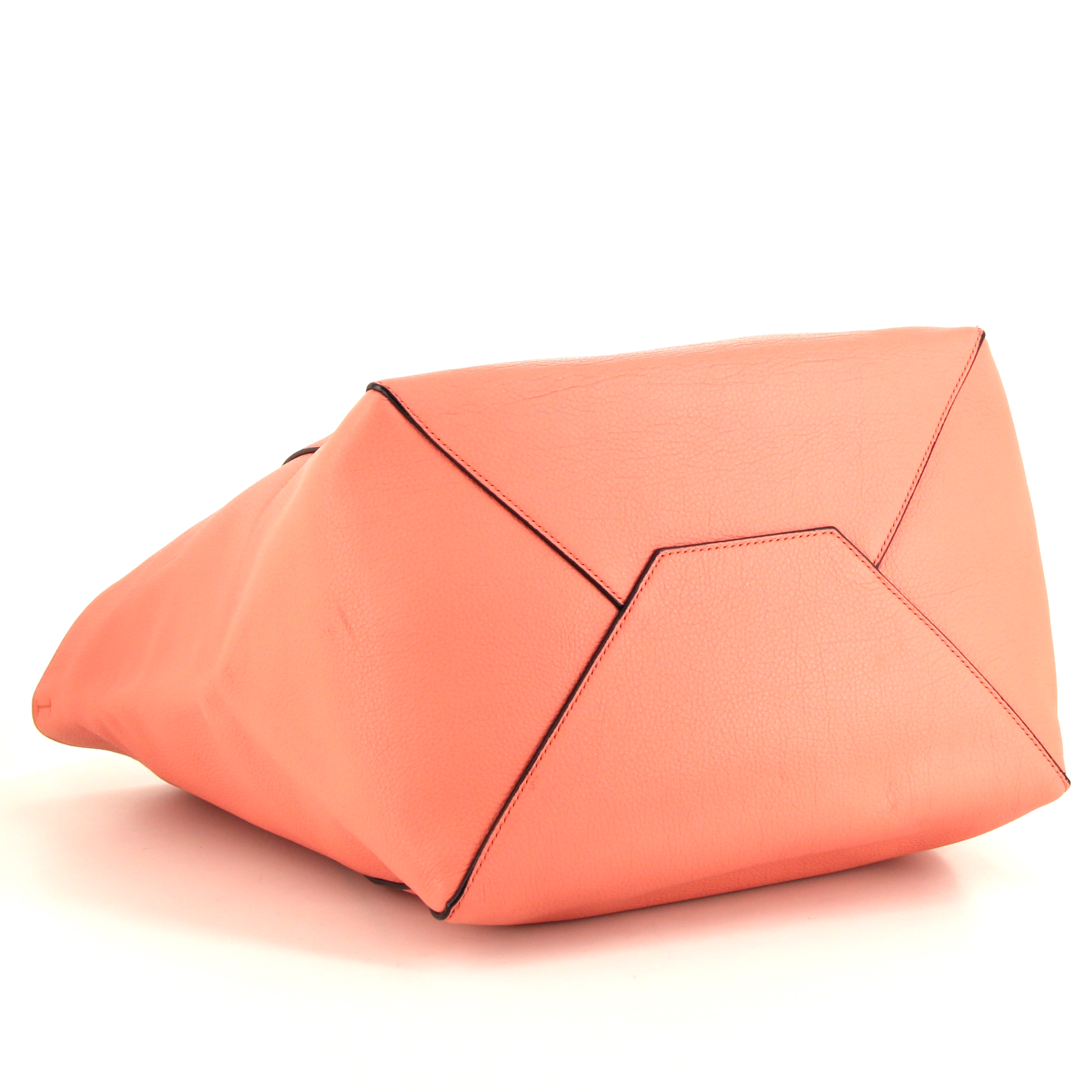 Shopping bag Céline Cabas Phantom in pelle martellata rosa - Detail D4