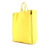Celine Cabas shopping bag in yellow grained leather - 00pp thumbnail