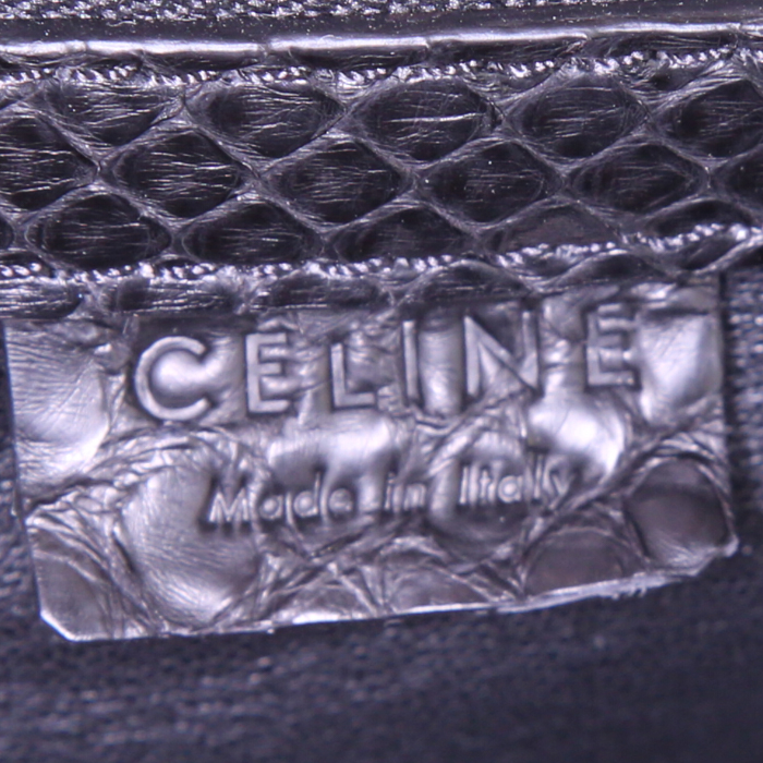 Shopping bag Celine in pitone nero - Detail D3