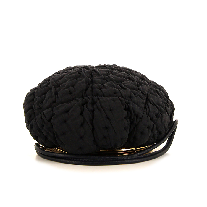 Balenciaga clutch in dark blue quilted canvas - Detail D4