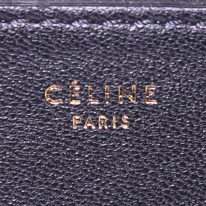 Celine pouch in leather and black vinyl - Detail D3