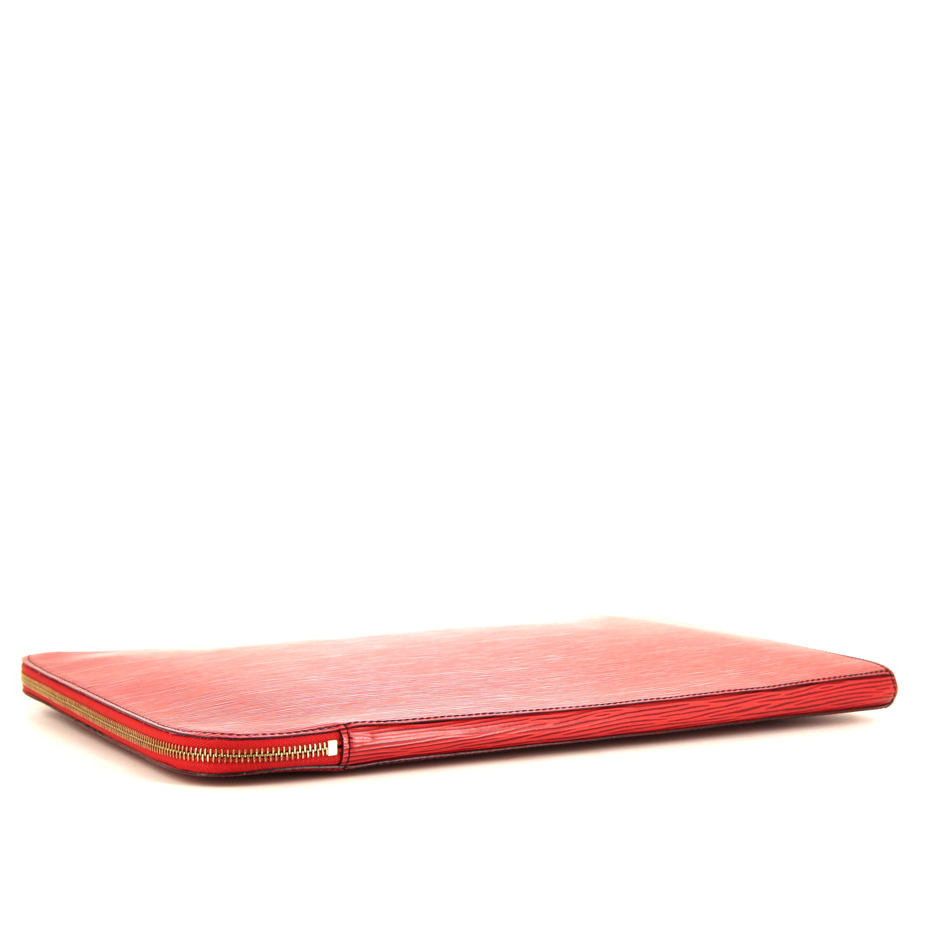 Louis Vuitton pouch in red epi leather - Detail D4