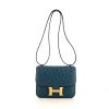 Hermes Constance handbag in blue Cobalt ostrich leather - 360 thumbnail