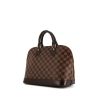 Louis Vuitton Alma small model handbag in ebene damier canvas and brown leather - 00pp thumbnail