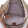 Shopping bag Gucci in tela monogram beige e pelle marrone - Detail D2 thumbnail