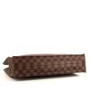 Louis Vuitton Sac Plat shopping bag in ebene damier canvas and brown leather - Detail D4 thumbnail