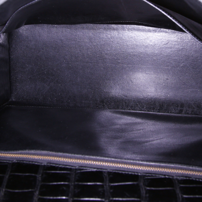 Hermes Kelly 32 cm handbag in black crocodile - Detail D3
