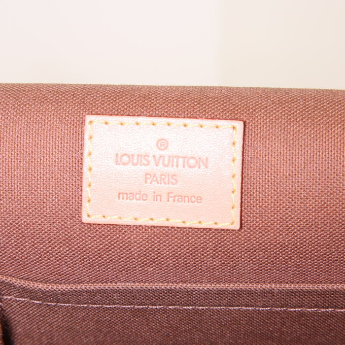 Sac bandoulière Louis Vuitton en toile monogram et cuir naturel - Detail D3