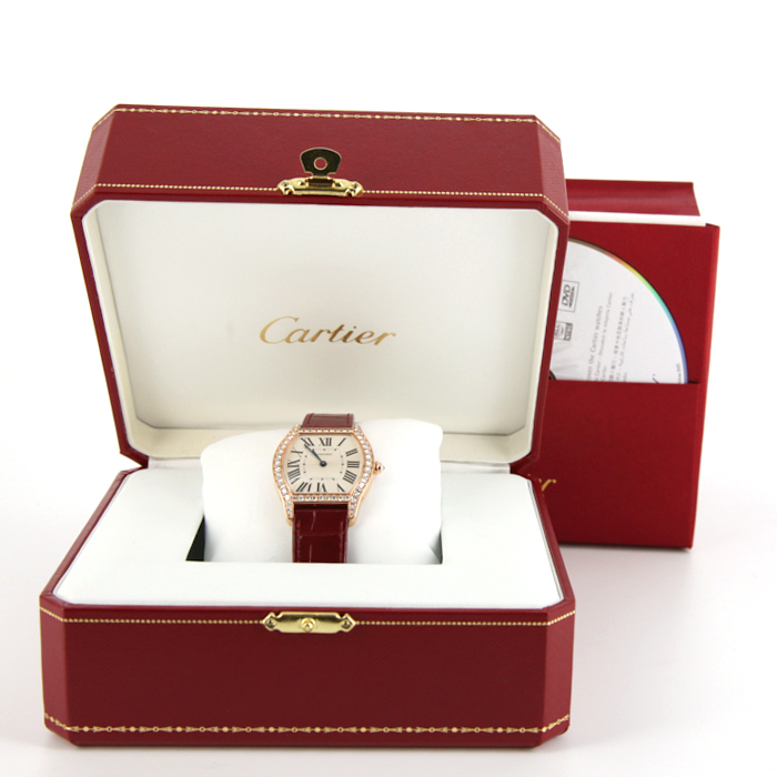 Montre Cartier Tortue en or rose Ref :  3700 Vers  2015