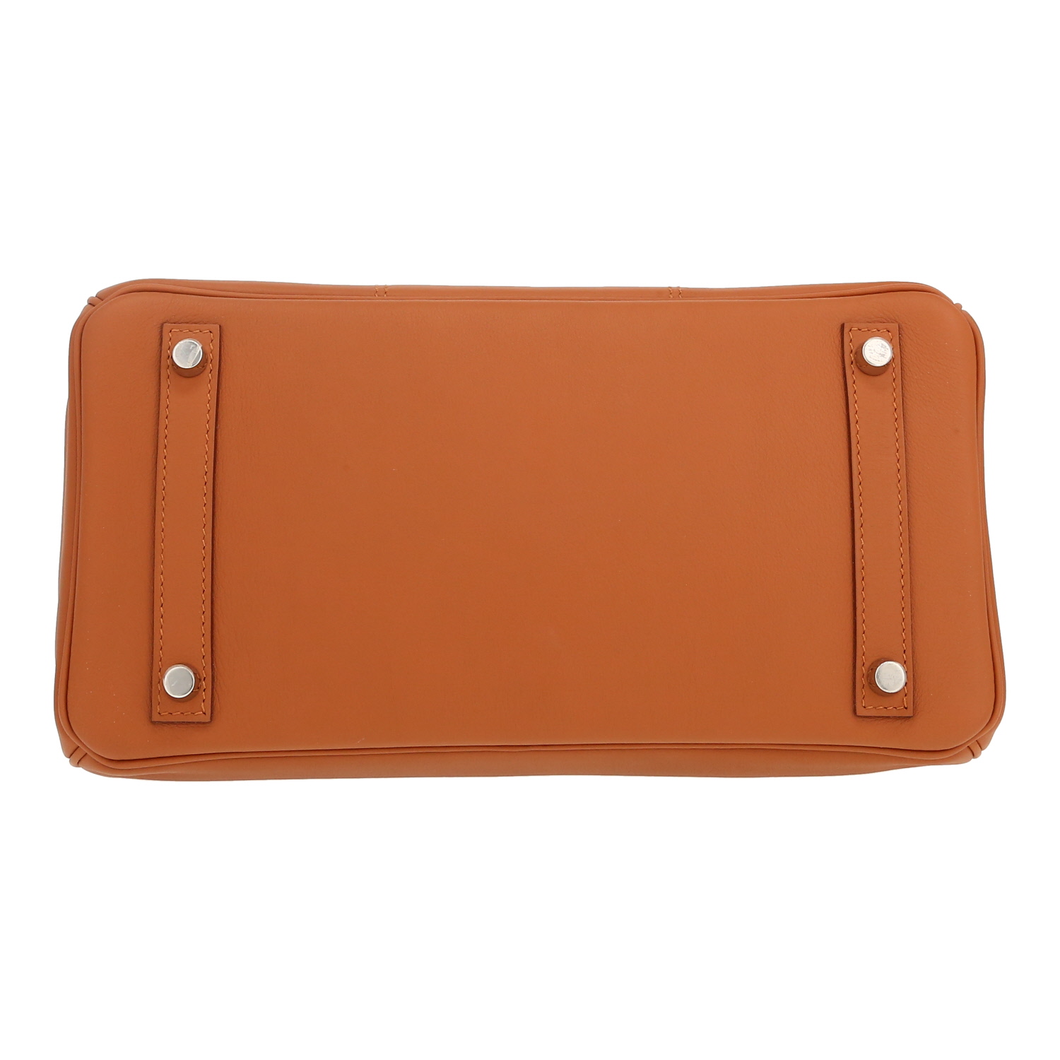 Bolso de mano Hermès  Birkin 30 cm en cuero swift color oro - Detail D1