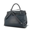 Hermes Kelly Flat handbag in blue Swift leather - 00pp thumbnail