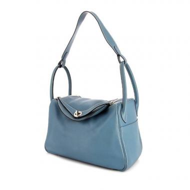 Borsa Hermes Lindy in pelle Swift blu