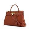 Hermes Kelly 35 cm handbag in brown leather taurillon clémence - 00pp thumbnail