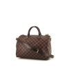 Bolso de mano Louis Vuitton Speedy 30 en lona a cuadros ébano y cuero marrón - 00pp thumbnail