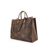 Louis Vuitton Onthego large model shopping bag in brown monogram canvas and "Reverso" monogram canvas - 00pp thumbnail