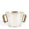 Champagne bucket in silver plated metal and horn handles, work of the 20th century - 00pp thumbnail
