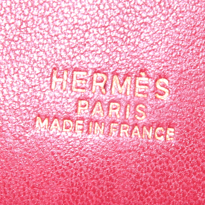 Hermes Bolide 35 cm handbag in burgundy Courchevel leather - Detail D4