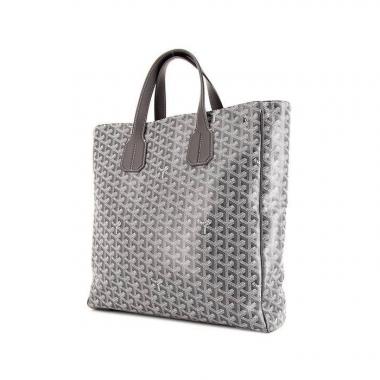 Shopping bag Goyard Voltaire in tela Goyardine grigia e pelle grigia