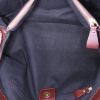 Burberry handbag in beige Haymarket canvas and brown leather - Detail D3 thumbnail