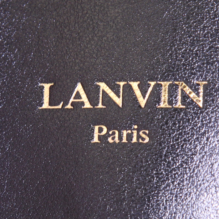 Lanvin shopping bag in black leather - Detail D3